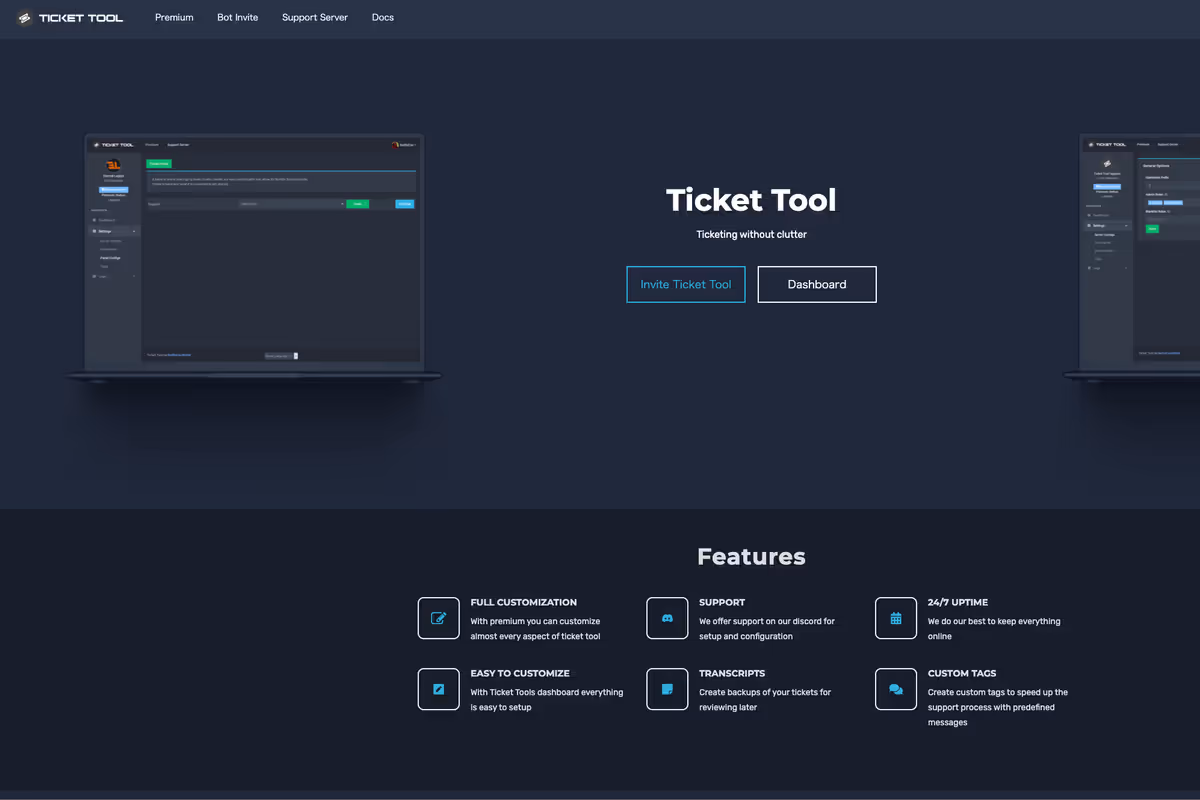 Ticket Toolの公式サイト画面